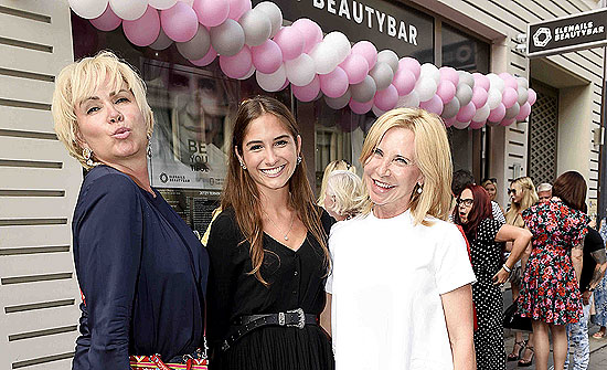 Claudia Effenberg und Tochter Lucia Strunz, Elena Moeser (Besitzerin Elenails Beautybar) beim ELENAILS BEAUTYBAR 1.Geburtstag in München am 23.07.2020 Agency People Image (c) Michael Tinnefeld